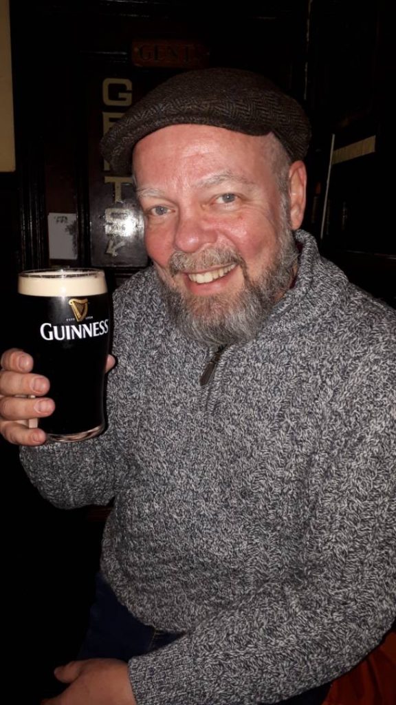 drinking guinness