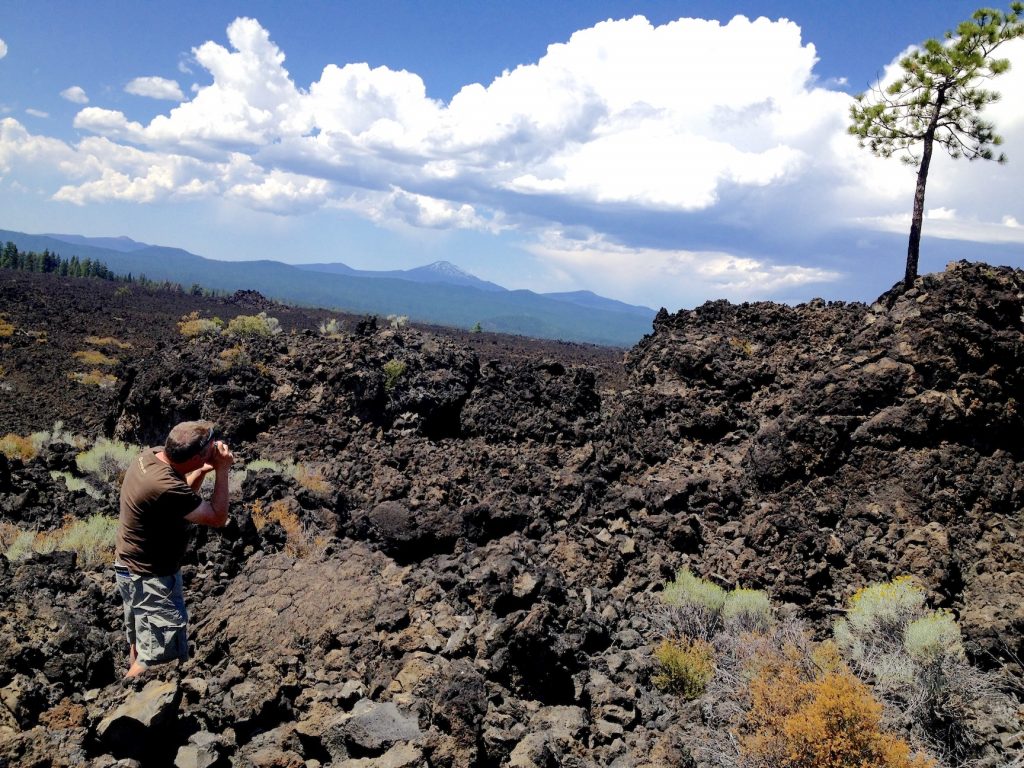 A photograph of me creating the original Lava Tree photo in 2014